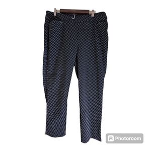 Chico’s Women's Black and White Pants Slimming Ankle Slacks Size XL/16